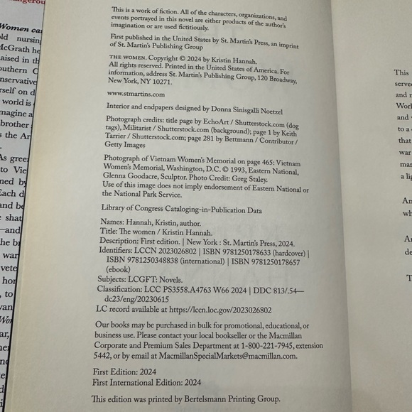 The Women by Kristin Hannah Hardcover Book Historical Fiction - Picture 5 of 16